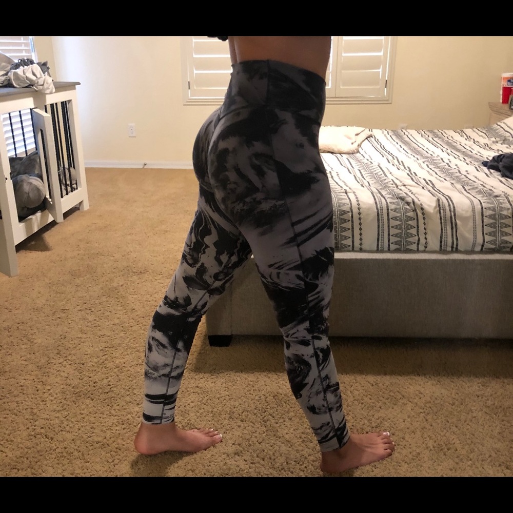 Black and Gray Nike Dri-Fit Leggings